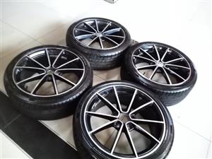 GOLF VW GTI GOLF 7 CLUB SPORT WHEELS /RIMS 18INCH 7.5J 2 WHEELS NEEDS MINER TLC TYERS 80%