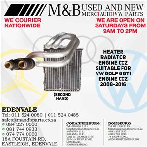 Heater Radiator Engine CCZ (Second Hand) Suitable for VW Golf 6 GTI Engine CCZ 2008-2016
