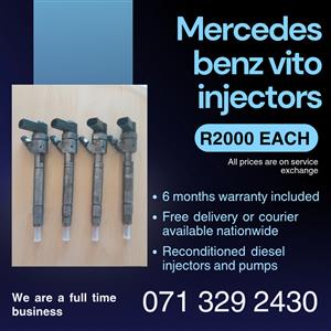 MERCEDES BENZ VITO INJECTORS FOR SALE WITH WARRANTY INCLUDED 