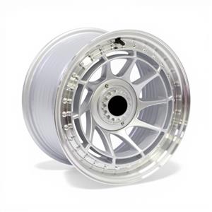 15″ M7573 4/100 & 4/108 Silver Machined Lip With Rivets Alloy Wheels