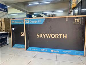  Brand New Skyworth 75” Google Smart TV | 4K Ultra HD