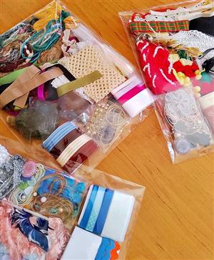  Large Trim Sets: Ribbon, Lace,Twine £ Embellishments 