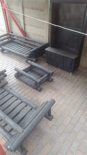 4 Piece Couch Set Plus FREE Sleeperwood Drinks Display Cabinet