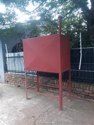 diesel or fuel storage tank metal, stand-mounted