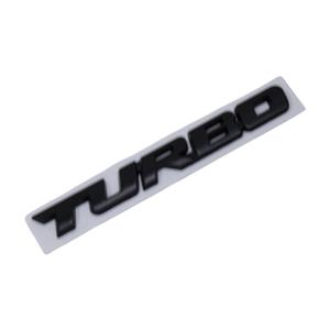 3D Raised "Turbo" Sticker Badge (Matt Black) 12×1.5cm