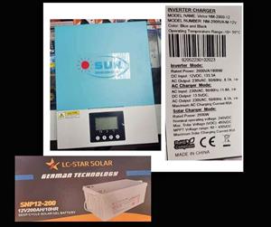 2000va/1600w 12v Puresinewave hybrid inverter/ups+200ah Gel Battery..New with  FREE DELIVERY