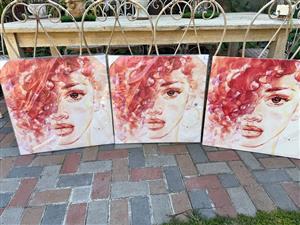 African American women print canvas