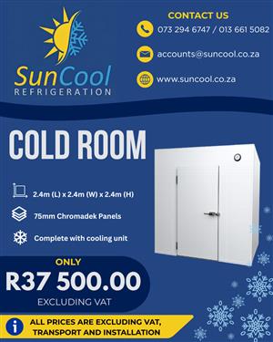 Cold Room 2,4m x 2.4m x 2.4m with cooling unit