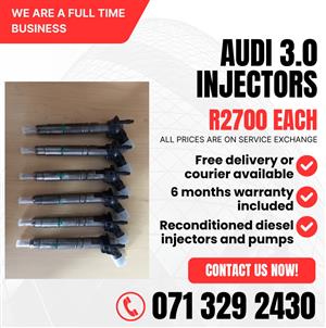 AUDI 3.0 INJECTORS WITH WARRANTY INCLUDED 
