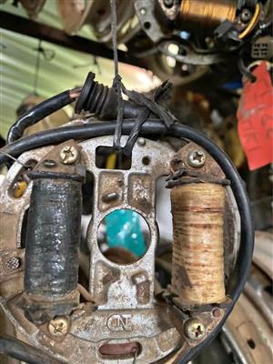 Suzuki LT 80 stator coil. Meyerton bike scrapyard new and secondhand spares.