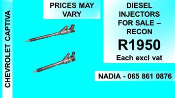 CHEVROLET CAPTIVA DIESEL INJECTORS FOR SALE OR  TO RECON WITH WARRANTY