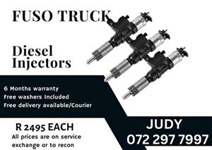 Fuso Truck Diesel Injectors for sale on service exchange or to recon