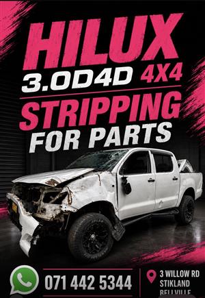 2014 TOYOTA HILUX #2KD DIESEL 4X4 STRIPPING FOR SPARES