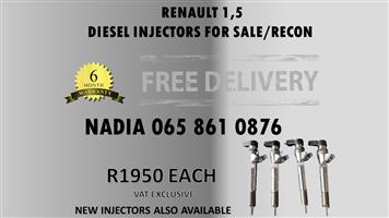 RENAULT 1.5 DIESEL INJECTORS FOR SALE - REBUILDS AND TESTED