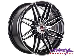 14″ A-Line Coral 4×100 & 4×114 Black Machine Face Alloy Wheels