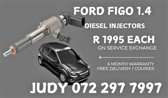 Ford Figo 1.4 Diesel Injectors for sale on service exchange or to recon