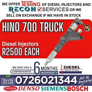 Hino 700 Truck diesel injectors for sale