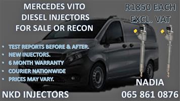 MERCEDES VITO DIESEL INJECTORS FOR SALE. REBUILT AND TESTED