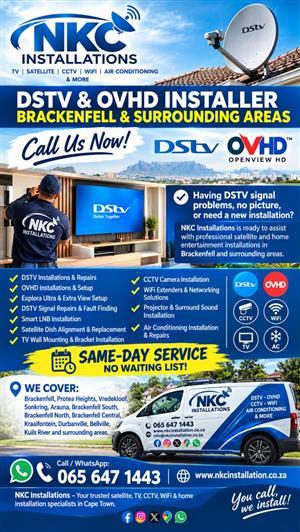 Dstv & Ovhd lnstallations Repairs and Sales 24/7