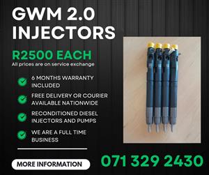 GWM 2.0 INJECTORS FOR SALE WITH WARRANTY INCLUDED 