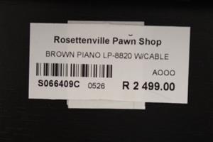 BROWN HOME PIANO WITH STAND AND POWER CABLE S066409C