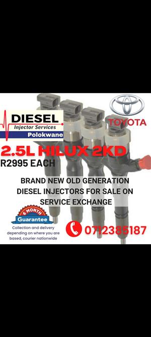2.5L HILUX 2KD DIESEL INJECTORS WE RECON AND SALE ON EXCHANGE