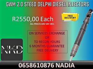 GWM 2.0 STEED DIESEL INJECTORS -WE SELL ON EXCHANGE