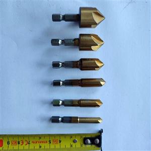 High Speed Steel Countersink Bit Set - 6x Pieces