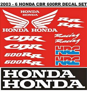 2003 - 06 H-onda CBR 600RR stickers decals kits