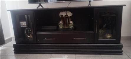 1.6m Black Solid Wood Antique TV unit/cabinet
