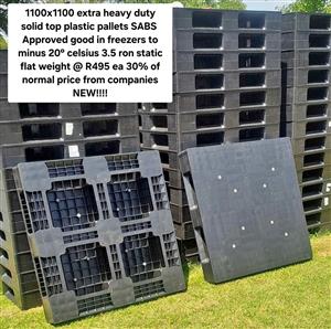 3.5 Ton Solid Top Ext Heavy Weight Plastic Food grade  Freezer SABS Approved 1.1X1.1X15cm....
