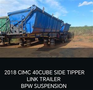 2018 CIMC 40 cube side tipper trailer link