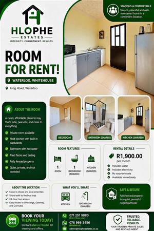 ROOM TO RENT – WATERLOO, WHITEHOUSE-