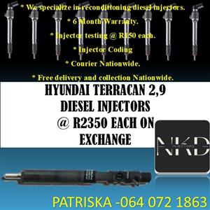 DIESEL INJECTORS FOR SALE FOR HYUNDAI TERRACAN 2,9 