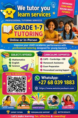 Grade 1-7 exam preparation 