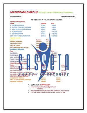 Security and firearm training