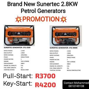 Sunertec 2.8KW Petrol Generators