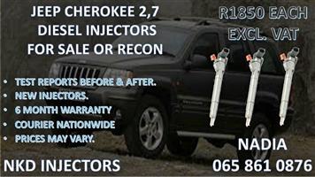 JEEP CHEROKEE 2.7 DIESEL INJECTORS FOR SALE. REBUILT AND TESTED
