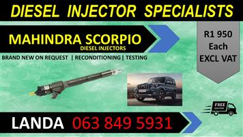 MAHINDRA SCORPIO DIESEL INJECTORS FOR SALE OR RECON WITH WARRANTY 
