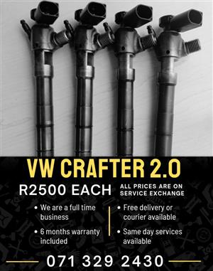 VW CRAFTER 2.0 DIESEL INJECTORS FOR SALE WITH WARRANTY 