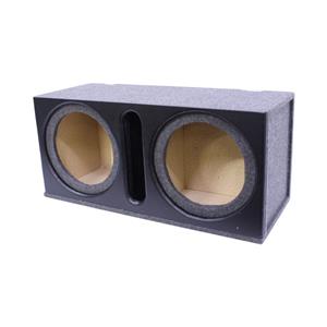 12″ Double Subwoofer Enclosure with Vinyl Trim & Slotted Port (Black)