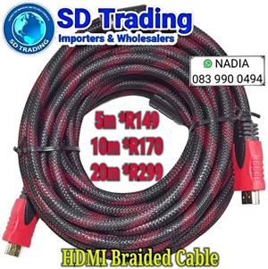 HDMI Black and Red High Speed Braided Cable