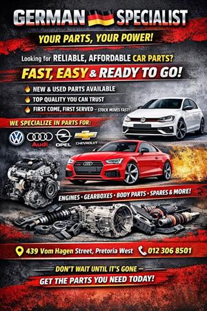  GERMAN PARTS SPECIALIST – YOUR PARTS, YOUR POWER 