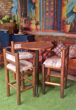 Nice high table and 3 chairs