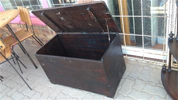 Antique dark wooden chest for sale