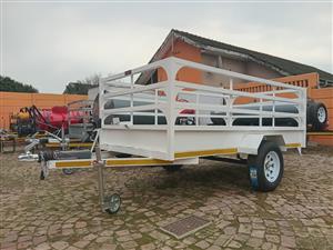 3 Meter single braked axle Galvanized and painted Utility Trailer 
