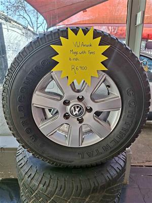 16 inch Amarok Mags with Tyres for sale