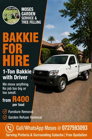 Bakkie for Hire