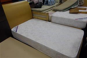 Wooden 3/4 Bed and Mattress 