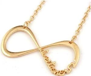 NEW One Direction Infinity Directioner GOLD necklace 1D Pendant gift.